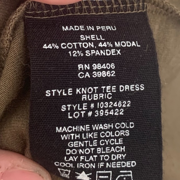 NWT Theory Knot Tee Dress In Faded Army Green - Picture 5 of 6